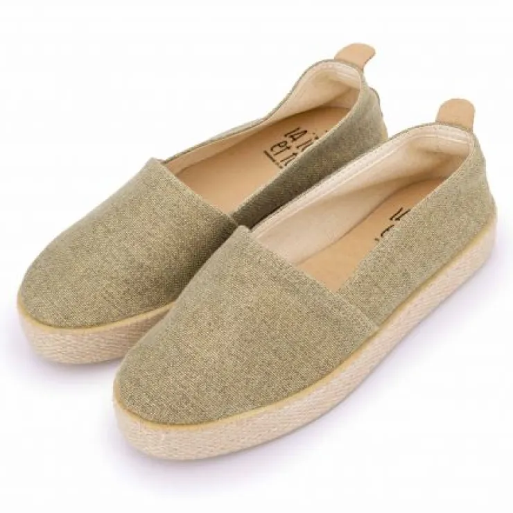 LA LUNE..ET TOI Mocassin toile 37165300 jordania t36-41 Femme VERT Outlet