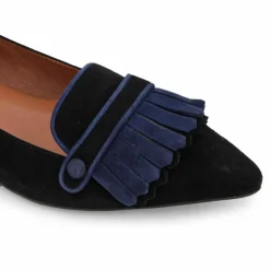ZUCHINI Mocassins Cuir Femme BLEU FONCE Outlet