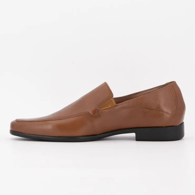 PIERRE CARDIN Mocassins cuir lisse Homme MARRON CLAIR Sale