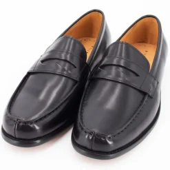 BILL TORNADE Mocassins cuir veron élégants classiques Homme NOIR Best