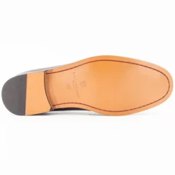 BILL TORNADE Mocassins cuir veron élégants classiques Homme BLEU FONCE Discount