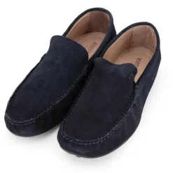 PIERRE CARDIN Mocassins de ville daim à enfiler Homme BLEU FONCE