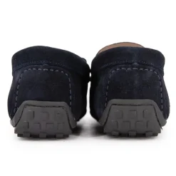 PIERRE CARDIN Mocassins de ville daim à enfiler Homme BLEU FONCE