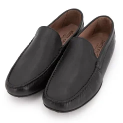 PIERRE CARDIN Mocassins élégants en cuir lisse Homme NOIR Sale
