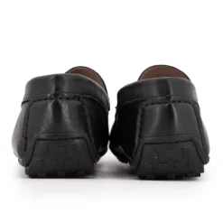 PIERRE CARDIN Mocassins élégants en cuir lisse Homme NOIR Sale