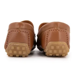 PIERRE CARDIN Mocassins élégants en cuir lisse Homme MARRON New