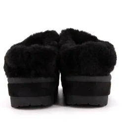 BURTON OF LONDON Mule à enfiler Pola doublure fausse fourrure Femme NOIR Online