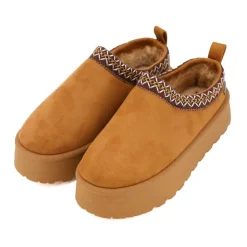 TOM TAILOR Mule doublure moutonnée semelle épaisse Femme MARRON CLAIR New