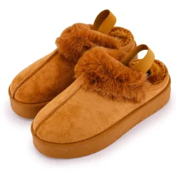 MANOUKIAN Mule fourree elastique derriere olympe Femme MARRON Hot