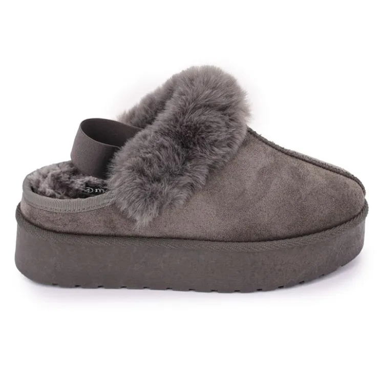 MANOUKIAN Mule fourree elastique derriere olympe Femme GRIS Best