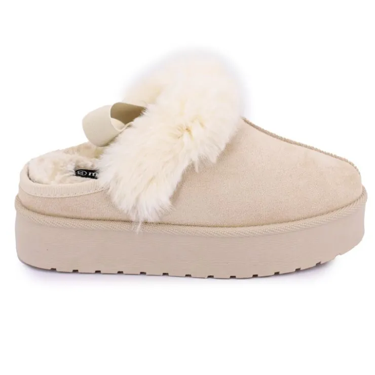 MANOUKIAN Mule fourree elastique derriere olympe Femme BEIGE Outlet