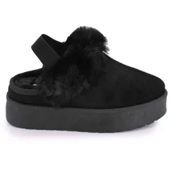 MANOUKIAN Mule fourree elastique derriere olympe Femme NOIR Best