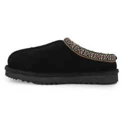 KELARA Mule fourrure bande liseré ethnique Femme NOIR Best