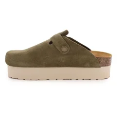 I AM Mule suède plateforme miley Femme KAKI Hot