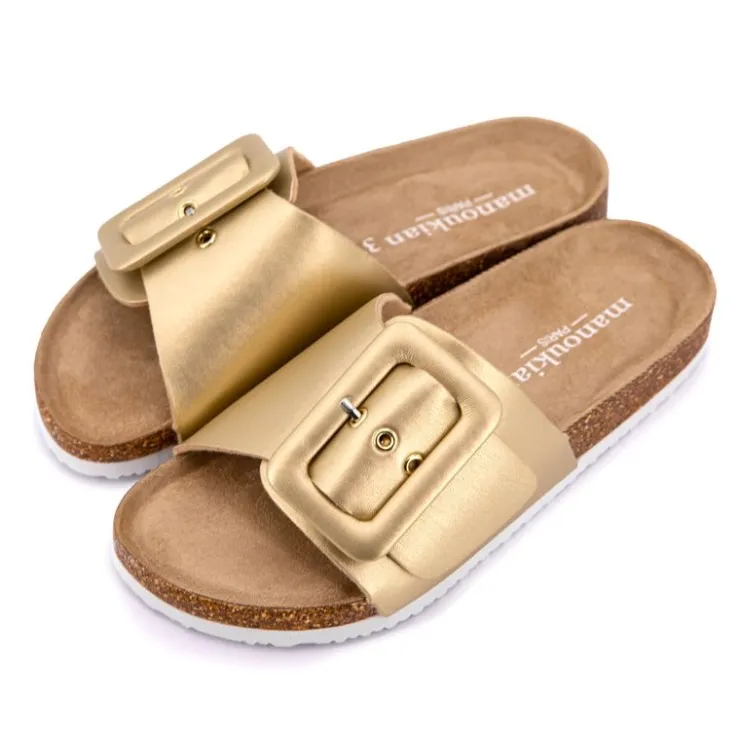 MANOUKIAN Mules à boucle unie Femme OR Clearance