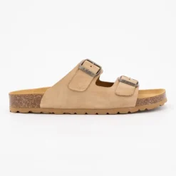 I AM Mules à boucles cuir Femme BEIGE Hot