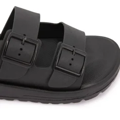 NICO BOCO Mules à sangle doubles brides Homme NOIR Sale