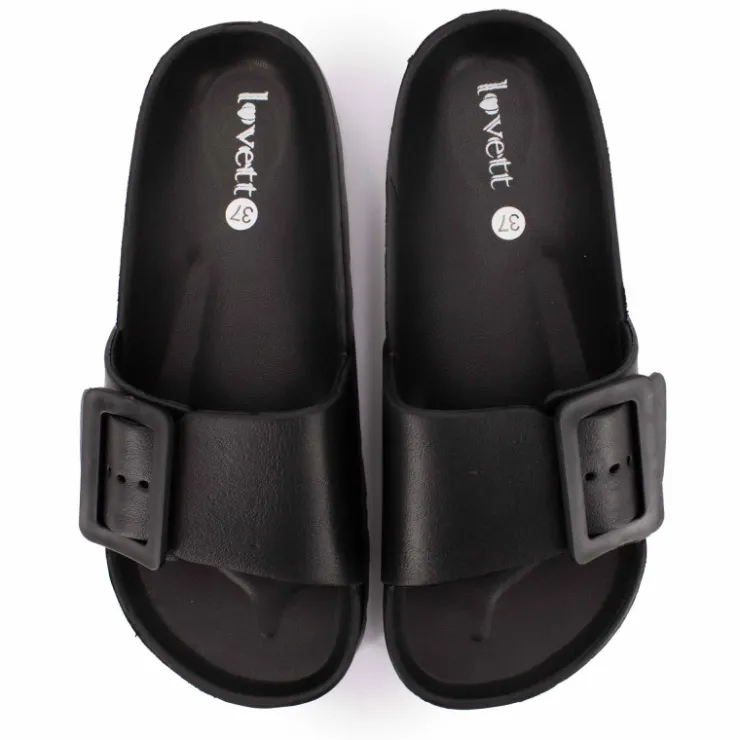 LOVETT Mules avec grande boucle Femme NOIR Discount