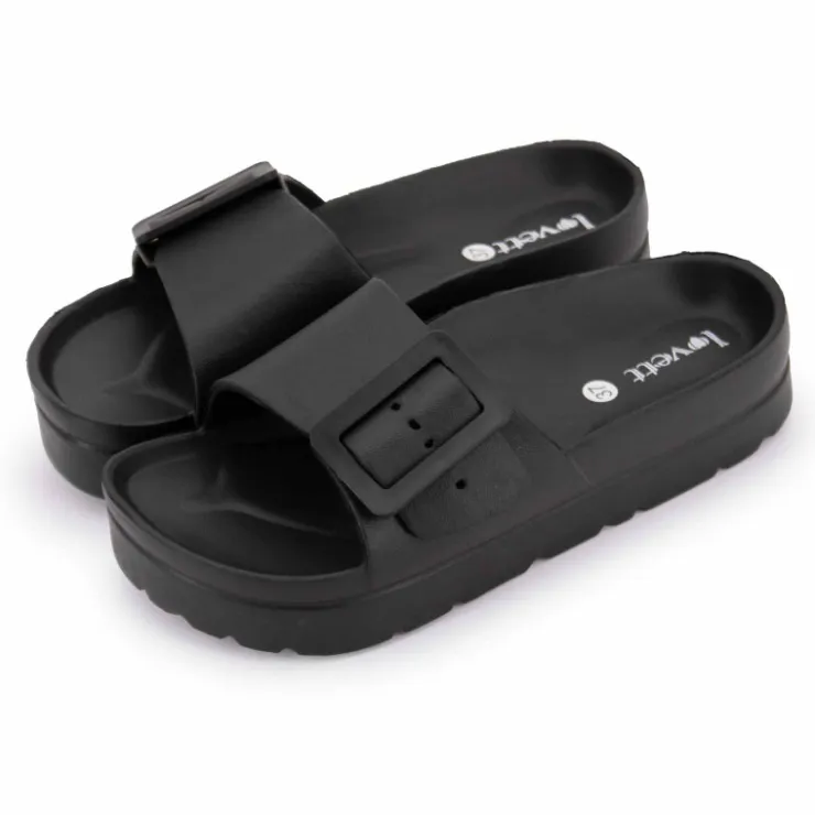 LOVETT Mules avec grande boucle Femme NOIR Discount