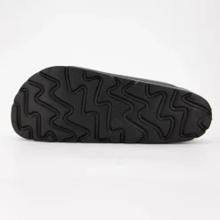 AMERICAN COLLEGE Mules compensées avec boucles Femme NOIR New