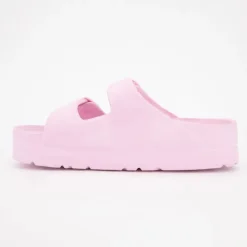 AMERICAN COLLEGE Mules compensées avec boucles Femme ROSE CLAIR New