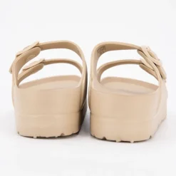 AMERICAN COLLEGE Mules compensées avec boucles Femme BEIGE Online