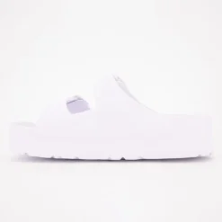 AMERICAN COLLEGE Mules compensées avec boucles Femme BLANC Clearance