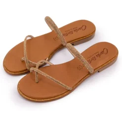 CARLA TORTOSA Mules cristal avec entre-doigt Femme BRONZE Best