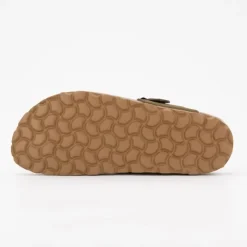 I AM Mules cuir entre doigt Femme KAKI Best