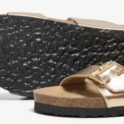 ONLY Mules double boucle dé cuir synthétique Femme OR