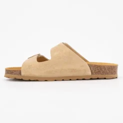 I AM Mules double bride en cuir sable Femme OR Clearance