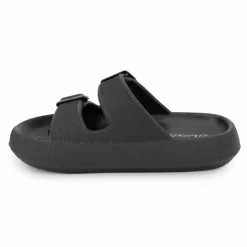 LAURA VITA Mules double bride nuon texturée 35/43 Femme NOIR Best