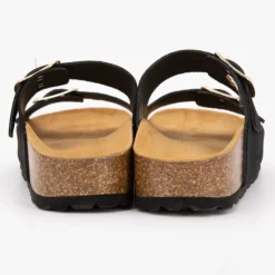 I AM Mules double brides compensée en daim Femme NOIR Outlet