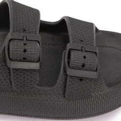 NICO BOCO Mules doubles brides à sangle Homme NOIR