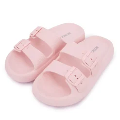 NICO BOCO Mules doubles brides à semelle épaisse Femme ROSE CLAIR Sale