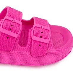 NICO BOCO Mules doubles brides à semelle épaisse Femme ROSE Discount