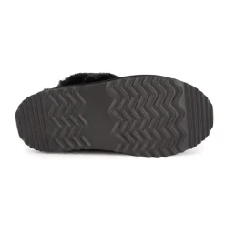 KELARA Mules en cuir fourrées avec élastique Femme NOIR Outlet