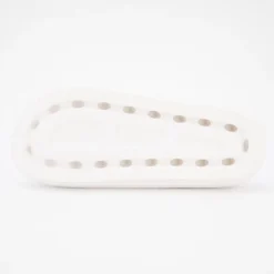 AMERICAN COLLEGE Mules en plastique double brides à boucles semelle épaisse Femme BLANC Hot