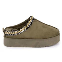 MANOUKIAN Mules Fourrées avec Liseré Christiane Femme KAKI