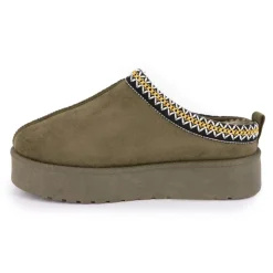 MANOUKIAN Mules Fourrées avec Liseré Christiane Femme KAKI