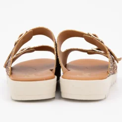 CARLA TORTOSA Mules glitter arc en ciel platino double boucle Enfant MULTICOLORE Online