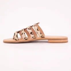 LES TROPEZIENNES PAR M.BELARBI Mules Hikamul léopard en cuir Femme BEIGE Outlet