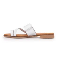 CARLA TORTOSA Mules imprimé serpent é cuir verona Femme ARGENT Outlet