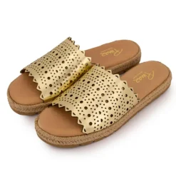 PINAZ Mules laminado gold semelle cde Femme OR Hot