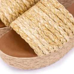 BIOSTOCK Mules plateforme rafia 10 63187 t36/41 Femme BEIGE Sale
