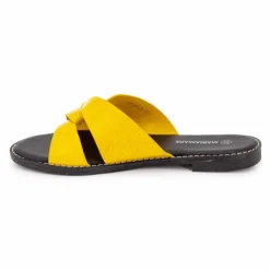 MARIAMARE Mules plates à brides croisées Femme JAUNE Clearance