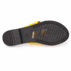 MARIAMARE Mules plates à brides croisées Femme JAUNE Clearance