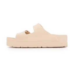 LOVETT Mules plates à double bride Femme BEIGE New