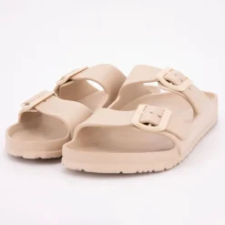 AMERICAN COLLEGE Mules plates basses avec double brides Homme BEIGE Discount