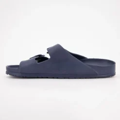 AMERICAN COLLEGE Mules plates basses avec double brides Homme BLEU FONCE Sale